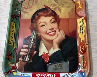 Vintage Coca Cola Girl Advertising Tray