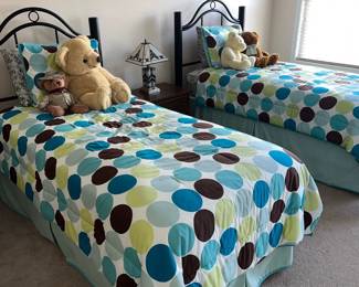 Twin Beds - Twin Iron Headboards 