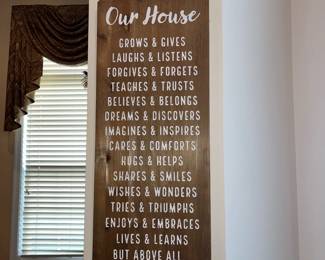 Our House Wooden Plaque 