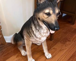 Life Size German Shepard Figurine 