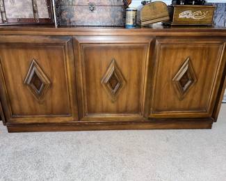 Mid Century Modern Wood Console 