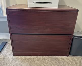 C59 - $40. 2 drawer filing cabinet. Heavy. Measures 36" wide x 20" deep x 29.5" tall.