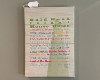 C41 - $5 Bald Head Island Canvas. Measures 10" x 14".