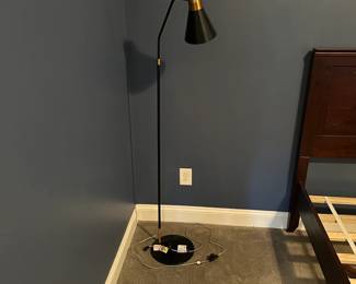 C51 - $50. Jonathan Y Floor Lamp. Black & Gold.