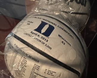 C101 - $50. Duke Basketball with Cover. 2015 NCAA Men's Basketball Champions - Limited Edition.