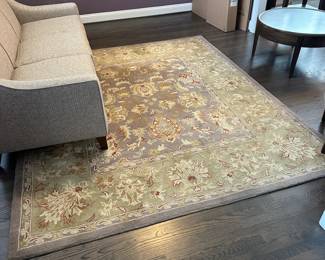 C2 - $75. Kaleen Brand. 100% Wool Area Rug. 9' x 7' 6". Design SAM362B. Has some sun fading but beautiful colors!