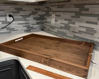 C118 - $20 wooden tray measures 28" x 18"