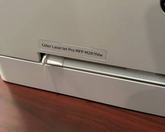 C56 - $200. HP Color LaserJet Pro MFP M281fdw. With extra color and black cartridges. Excellent Condition.