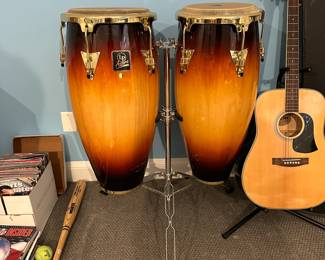 C72 - $250. LP Aspire Double Congas with Stand. Like new condition.