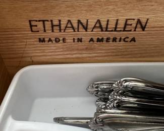 C10 - $350. Ethan Allen Buffet - Horizons Collection. Measures 68.5" wide x 19" deep x 32" tall. Doors / Drawers all work as they should. Very good condition!