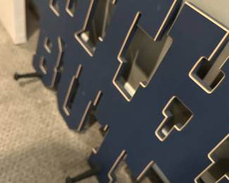 C44 - $20. Nothing But Net wall hanging with Towel/Jacket hooks. Measures 43" long x 14.75" tall.