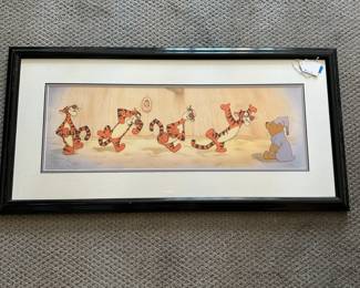 C100 - $125. "Bouncy, Trouncy, Tigger" Measures 34" wide x 17" tall.