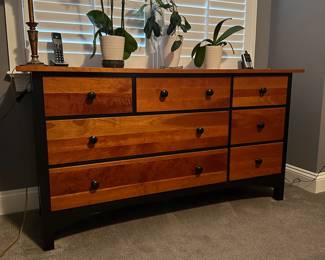 C37 - $450. Pennsylvania House Dresser. Measures 60" long x 18" deep x 32" tall. Minor wear on the top - overall very good condition. All drawers slide easily.