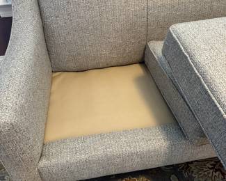 C1 - $600. Bassett Furniture Couch. Purchased Fall 2021. Measures 78" long x 34" deep x 33.5" tall. EXCELLENT CONDITION. No issues noted. Tweed grey fabric. Was used very gently in formal living room.