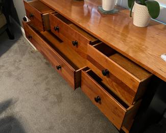 C37 - $450. Pennsylvania House Dresser. Measures 60" long x 18" deep x 32" tall. Minor wear on the top - overall very good condition. All drawers slide easily.
