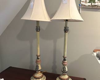 C60 - $30 PAIR of Table Lamps. Measures 31" tall.