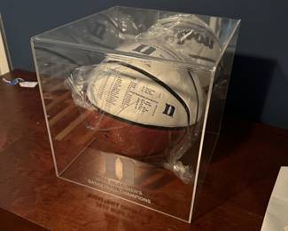 C101 - $50. Duke Basketball with Cover. 2015 NCAA Men's Basketball Champions - Limited Edition.