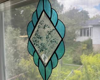 Blue Glass Window Hanging 