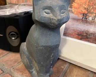 Carved Stone Kitten 