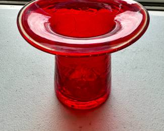 Red Depression Glass Hat 
