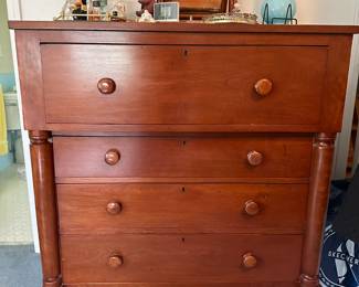 Antique Cherry 4-Drawer Dresser 