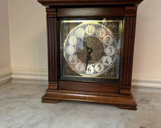 Vintage Wood Chime Mantle Clock 