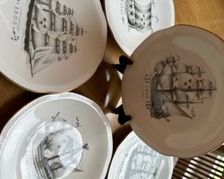 Vintage Nautical Plate Set 