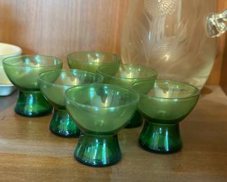 Green Glass Sake Cup 