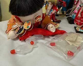 Vintage Laying Down Fishing Doll 