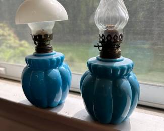 Miniature Glass Oil Lamps 