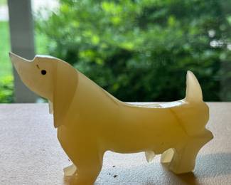 Onyx Dog Figurine 