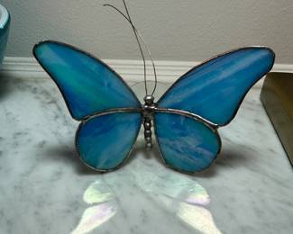 Blue Butterfly Window Hanging 