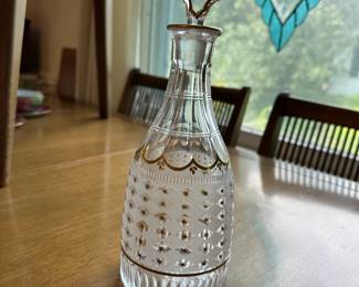 Mid Century Modern Glass Decanter 