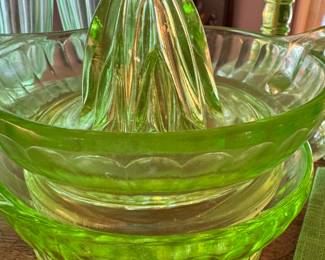 Vaseline Glass Juicer 
