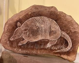 Carved Stone Armadillo  