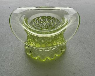 Vaseline Glass Hat 