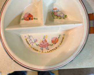 Mary Had a Little Lamp Children's Compartment Bowl 