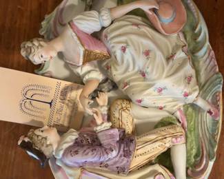 Bisque Victorian Couple Wall Hangings