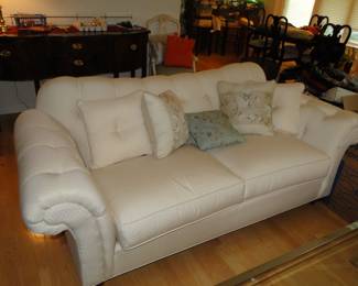 White Polka Dot Sofa $200
