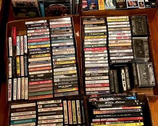 VCR tapes, cassettes, DVD'S