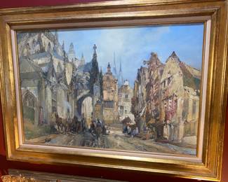 European City Scene signed Vogel; Oil on canvas
24 x 36