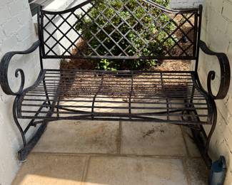 Iron rocker bench