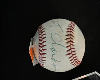 Art Clakson (owner Bham Barons) autographed baseball 