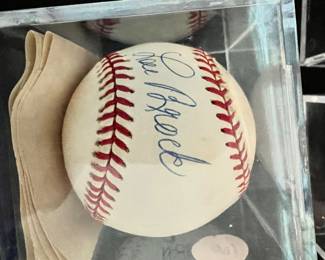 2nd Lou Brock autographed baseball