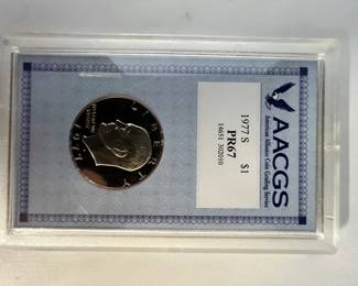 Graded 1977 Eisenhower half dollar PRG67