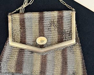 Sterling chain mail purse