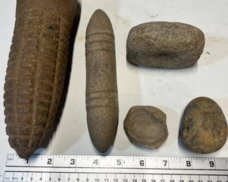 Native American corn grinder, double point grinding stone, misc grinding stones