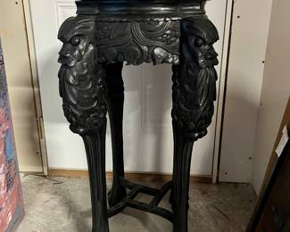 Antique hand carved stand