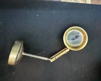 Antique weighted brass magnifying glass 