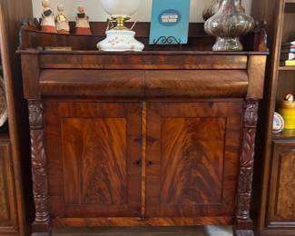 Carved  mahogany sideboard